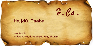 Hajdú Csaba névjegykártya